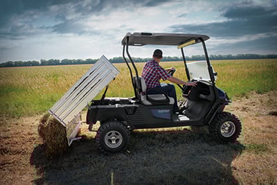 Cushman golf carts for work around the farm
